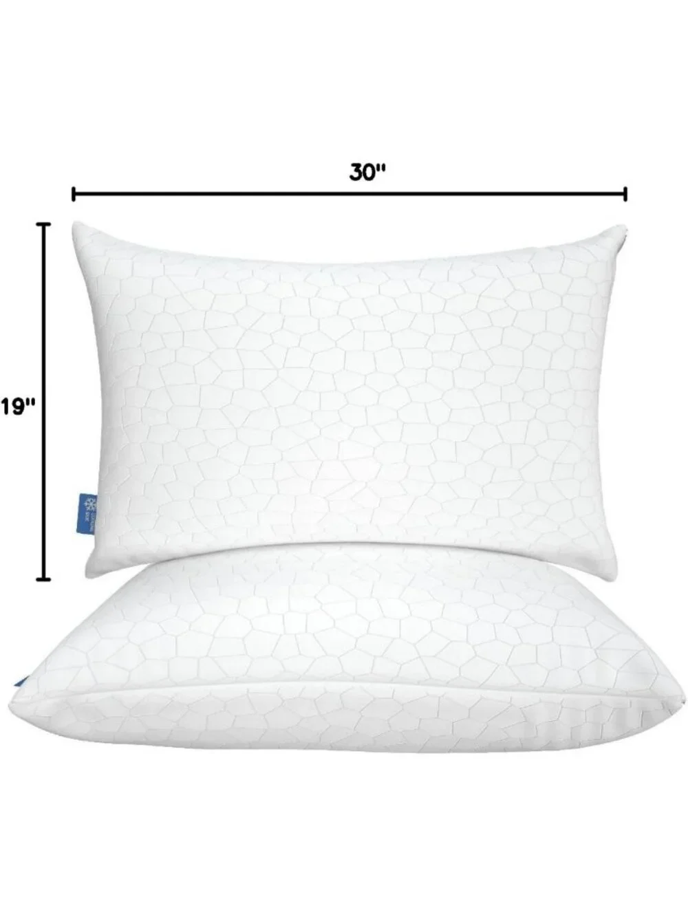 Cooling Shredded Memory Foam Pillows Set of 2 - Adjustable Firmness for All